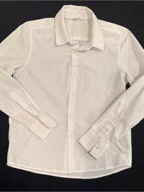H&M White Boys' Classic Button-Down Shirt